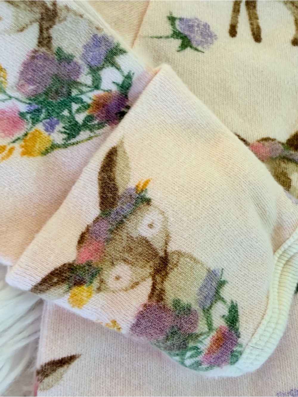 Baby Girl Zip Sleeper Bundle 0–3M Rabbit + Bear Burt’s Bees - Picture 14 of 16